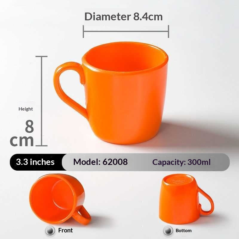 Melamine Porcelain-look Tableware Cups Mugs With Handles Shatter-resistant Water Bottles For Commercial Use