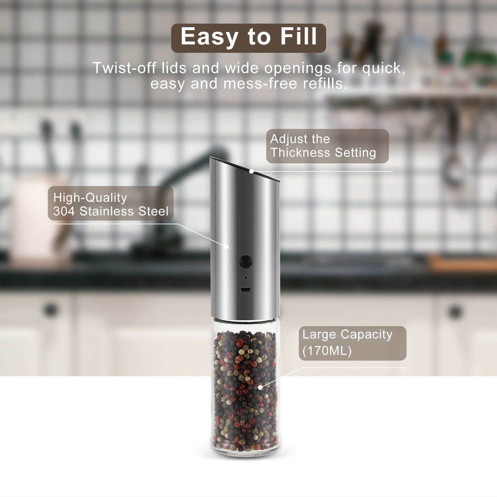 Household Stainless Steel Automatic Grinder Kitchen