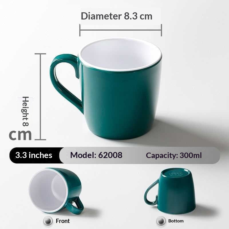 Melamine Porcelain-look Tableware Cups Mugs With Handles Shatter-resistant Water Bottles For Commercial Use