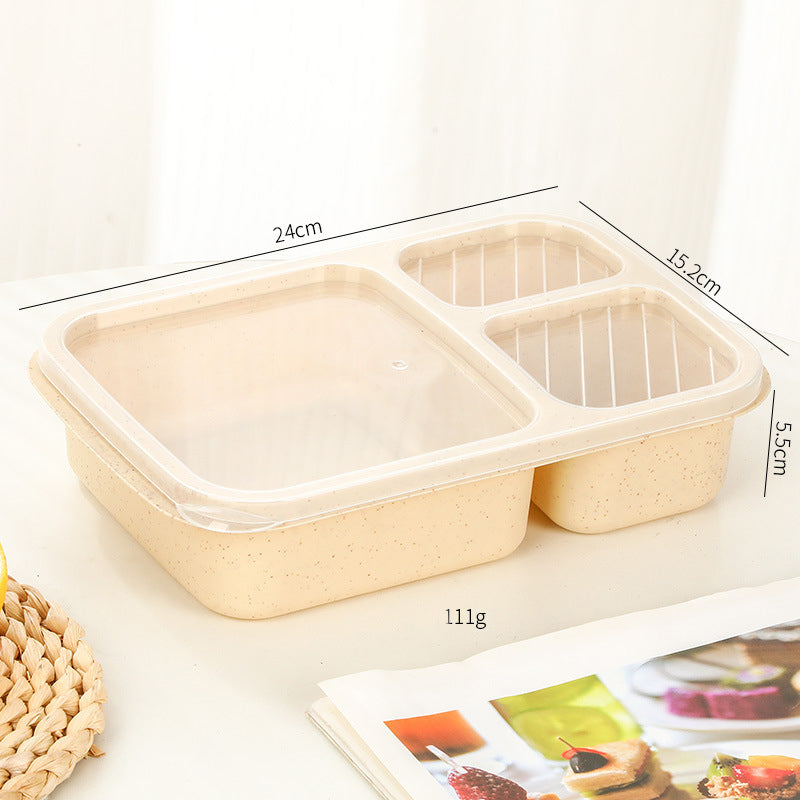 1PC Snack Containers, Divided Bento Lunch Snack Box With Transparent Lids, Reusable Meal Snack Containers For Adults 4 Compartment Food Storage Containers For People Work Travel.