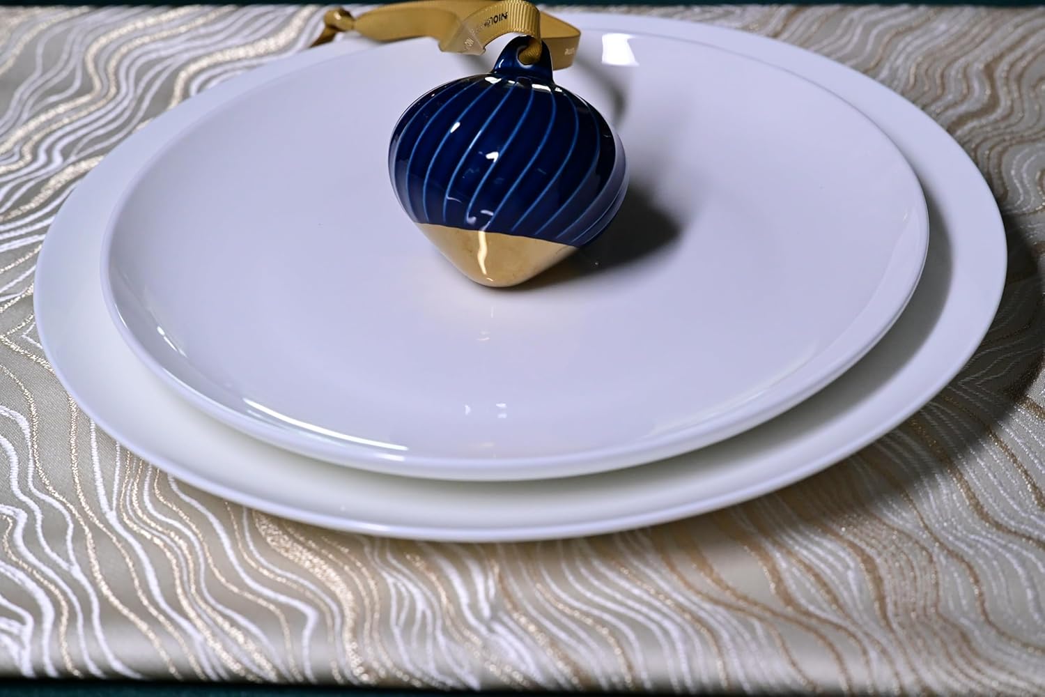 Jasmine Bone China Dinnerware Set, 16 Pieces, Service For 4, White Plates, Dishes, Bowls Set, Microwave And Dishwasher Safe