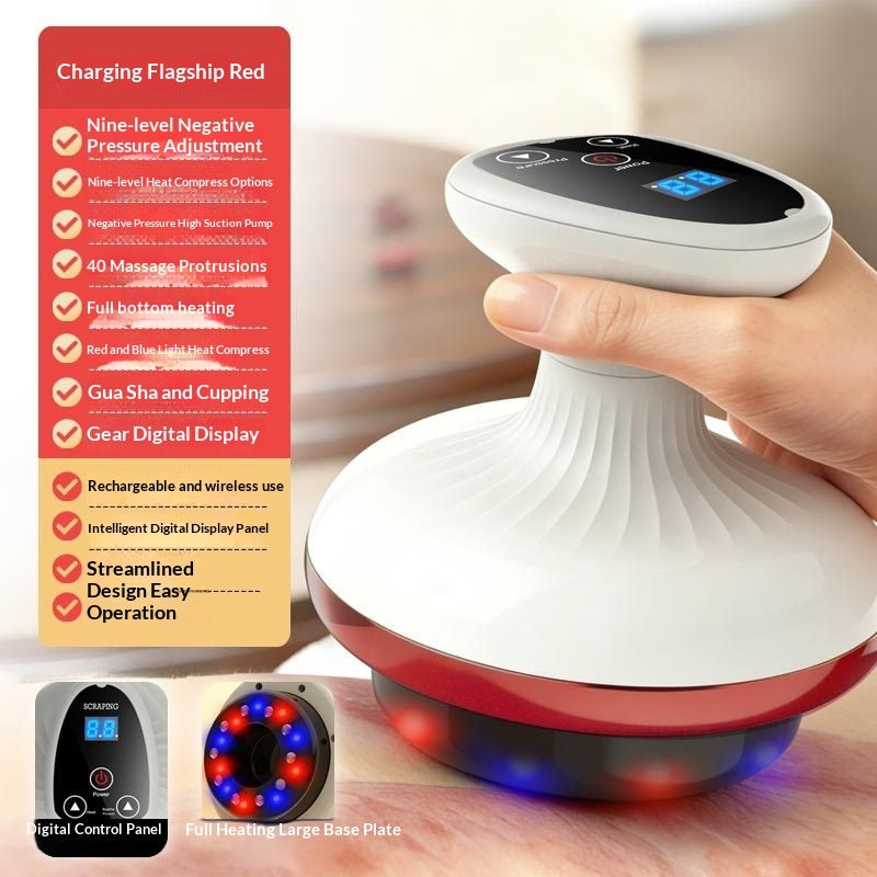 Electric Gua Sha Board Beauty Massager Cupping Device Electric Meridian Brush Home Abdominal Massage Gua Sha Board Massager