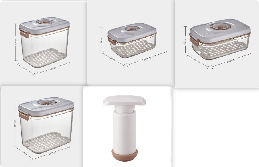 Food Vacuum Storage Box With Free Vacuum Kitchen Sealer Container Transparent Organization Sealed Tank Cans Lunch Box Gift