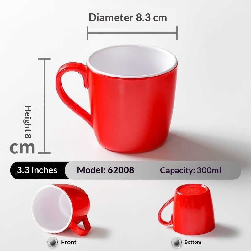 Melamine Porcelain-look Tableware Cups Mugs With Handles Shatter-resistant Water Bottles For Commercial Use