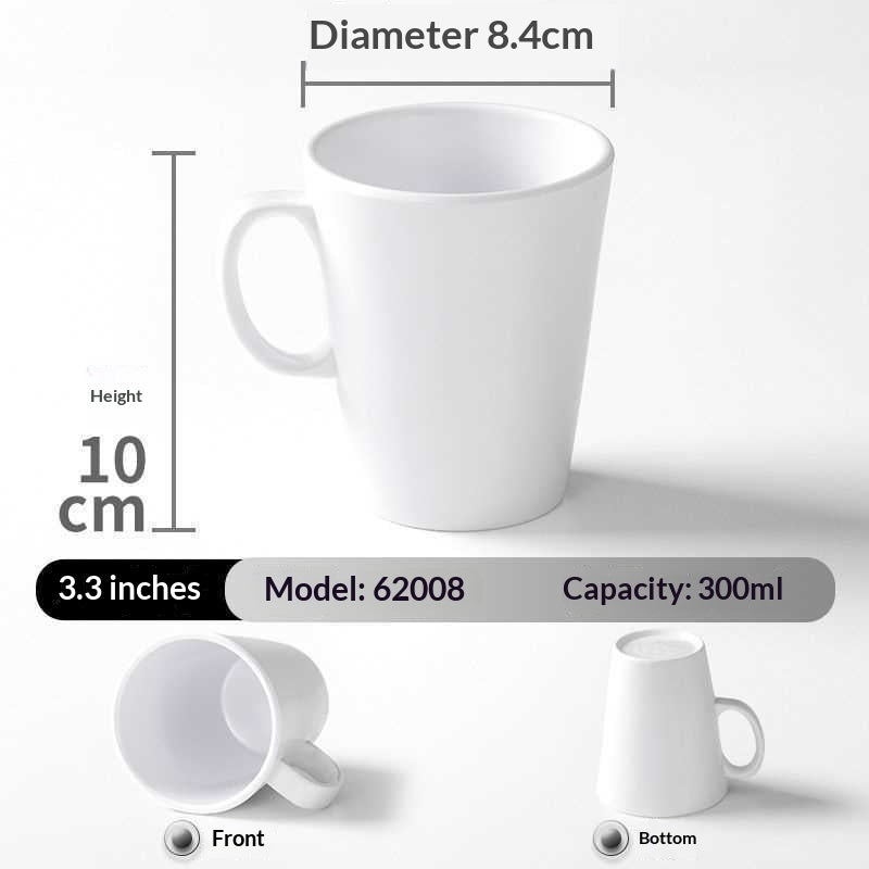 Melamine Porcelain-look Tableware Cups Mugs With Handles Shatter-resistant Water Bottles For Commercial Use