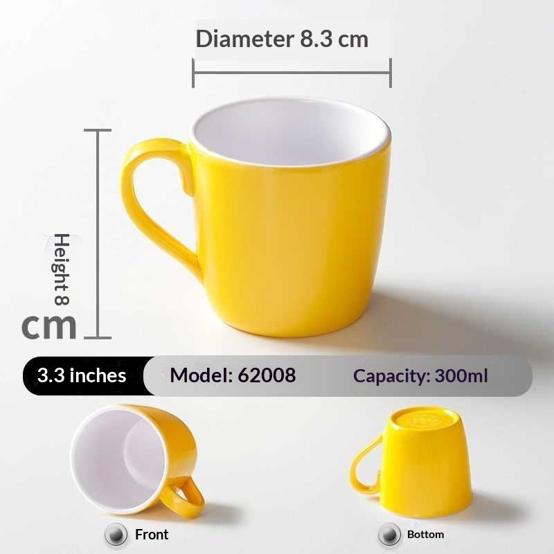 Melamine Porcelain-look Tableware Cups Mugs With Handles Shatter-resistant Water Bottles For Commercial Use