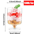 Square Mousse Cups Round Stemmed Disposable Plastic