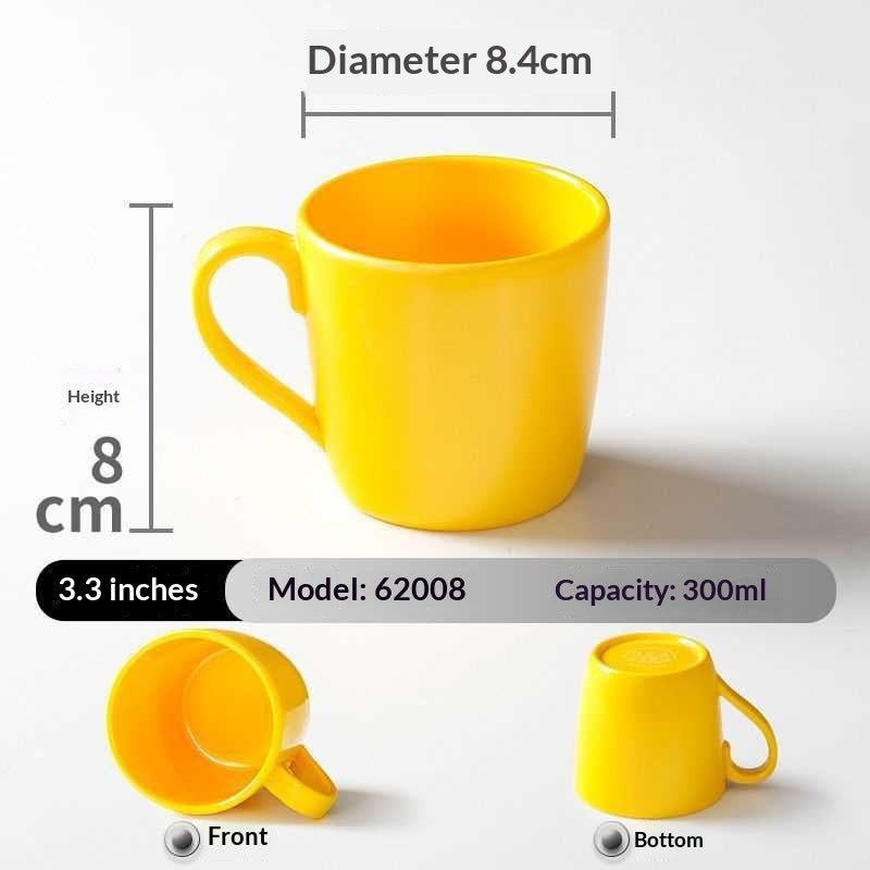 Melamine Porcelain-look Tableware Cups Mugs With Handles Shatter-resistant Water Bottles For Commercial Use