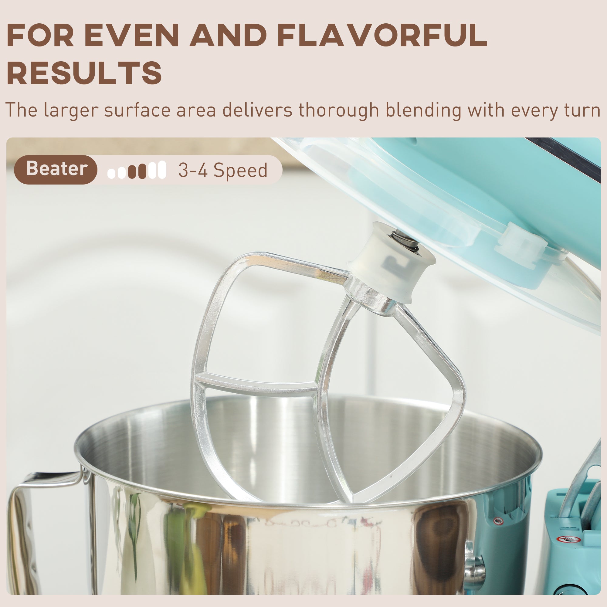 1300W Kitchen Stand Mixer, With Accessories - Blue