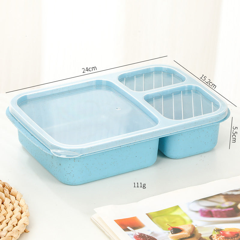 1PC Snack Containers, Divided Bento Lunch Snack Box With Transparent Lids, Reusable Meal Snack Containers For Adults 4 Compartment Food Storage Containers For People Work Travel.