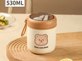 304 Breakfast With Cover Spoon Portable Soup Jar Cups