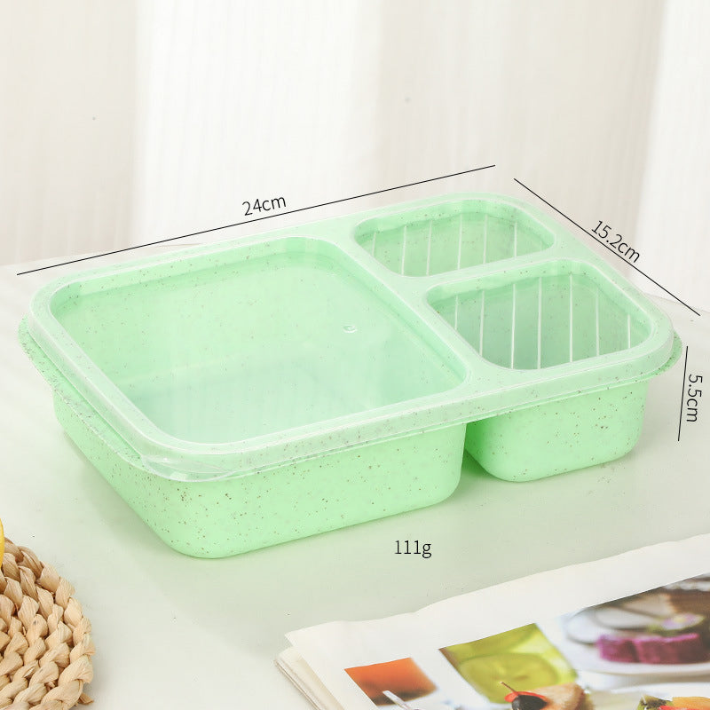 1PC Snack Containers, Divided Bento Lunch Snack Box With Transparent Lids, Reusable Meal Snack Containers For Adults 4 Compartment Food Storage Containers For People Work Travel.