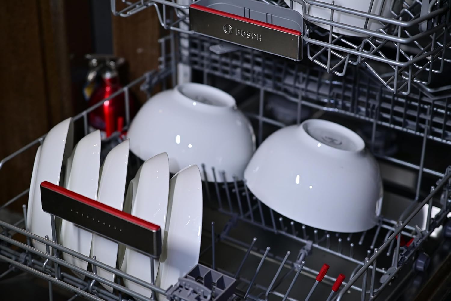 Lily Bone China Dinnerware Set, 16 Pieces, Service For 4, White Plates, Dishes, Bowls Set, Microwave And Dishwasher Safe